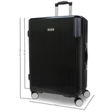 World Traveler Dejuno Monarch 26 - Inch Lightweight Hardside Polycarbonate Expandable Spinner Luggage with TSA Lock - Black