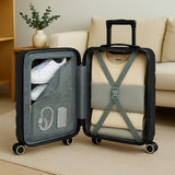 World Traveler Dejuno Motley 20-Inch Carry-On Lightweight Hardside Expandable Spinner Luggage - Black