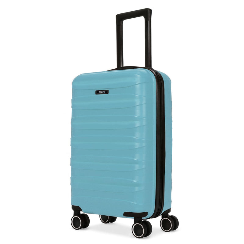 World Traveler Dejuno Motley 20 - Inch Carry - On Lightweight Hardside Expandable Spinner Luggage - Blue