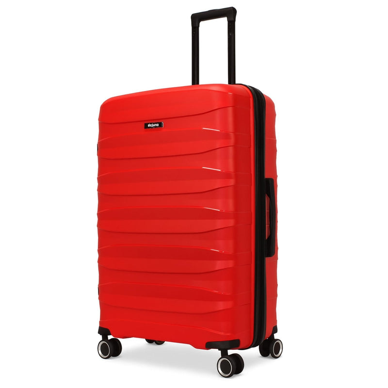 World Traveler Dejuno Motley 28 - Inch Lightweight Hardside Expandable Spinner Luggage - Red
