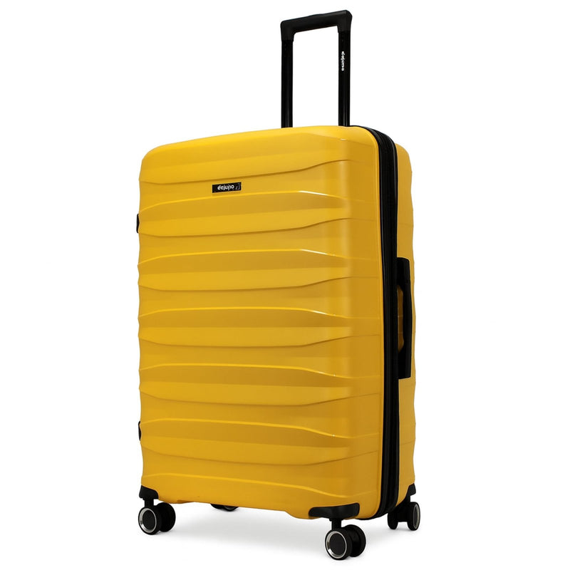 World Traveler Dejuno Motley 28 - Inch Lightweight Hardside Expandable Spinner Luggage - Yellow