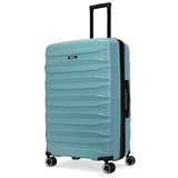 World Traveler Dejuno Motley Lightweight Hardside Expandable Spinner Luggage, Blue, Large Checked