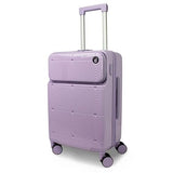 World Traveler Dejuno Smart 20-Inch Carry-On Luggage with USB Ports - Lavender