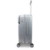 World Traveler Dejuno Smart 20 - Inch Carry - On Luggage with USB Ports - Silver