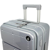 World Traveler Dejuno Smart 20 - Inch Carry - On Luggage with USB Ports - Silver