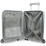 World Traveler Dejuno Smart 20 - Inch Carry - On Luggage with USB Ports - Silver