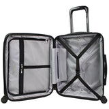 World Traveler Dejuno Tonal 20 - Inch Carry - On Polycarbonate Lightweight Hardside Expandable Spinner Luggage Suitcase with TSA Lock - Onyx