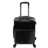 World Traveler Dejuno Tonal 20 - Inch Carry - On Polycarbonate Lightweight Hardside Expandable Spinner Luggage Suitcase with TSA Lock - Onyx