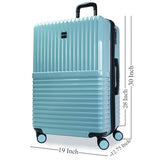 World Traveler Dejuno Tonal 28 - Inch Polycarbonate Lightweight Hardside Expandable Spinner Luggage Suitcase with TSA Lock - Glacier
