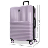 World Traveler Dejuno Tonal 28-Inch Polycarbonate Lightweight Hardside Expandable Spinner Luggage Suitcase with TSA Lock - Lavender