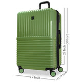 World Traveler Dejuno Tonal 28-Inch Polycarbonate Lightweight Hardside Expandable Spinner Luggage Suitcase with TSA Lock - Matcha