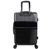 World Traveler Dejuno Tonal 28-Inch Polycarbonate Lightweight Hardside Expandable Spinner Luggage Suitcase with TSA Lock - Onyx