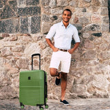 World Traveler Dejuno Tonal Lightweight Polycarbonate Hardside Expandable Spinner Luggage Suitcase with TSA Lock, Matcha, 2 - Piece Set(20in,28in)