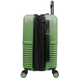 World Traveler Dejuno Tonal Lightweight Polycarbonate Hardside Expandable Spinner Luggage Suitcase with TSA Lock, Matcha, 2 - Piece Set(20in,28in)