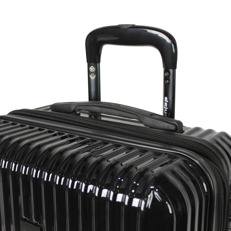World Traveler Dejuno Tonal Lightweight Polycarbonate Hardside Expandable Spinner Luggage Suitcase with TSA Lock, Onyx, 2 - Piece Set(20in,28in)