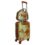 World Traveler Europe 2-Piece Carry-On Expandable Spinner Luggage Set with TSA Lock