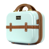 World Traveler Gatsby Vintage Style 2 - Piece Hardside Carry - On Retro Train Case Spinner Luggage Set - Mint