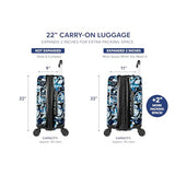 World Traveler Hardside 2-Piece Carry-On Spinner Luggage Set - Paisley