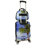World Traveler Palm Tree Hardside 2 - Piece Carry - On Spinner Luggage Set