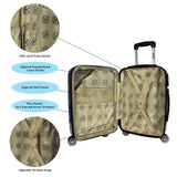 World Traveler Palm Tree Hardside 2 - Piece Carry - On Spinner Luggage Set