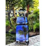 World Traveler Palm Tree Hardside 2 - Piece Carry - On Spinner Luggage Set