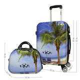 World Traveler Palm Tree Hardside 2 - Piece Carry - On Spinner Luggage Set