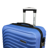 World Traveler VentureX Medium Checked Luggage, Hardshell Suitcase With Spinner Wheels - Dejuno Blue