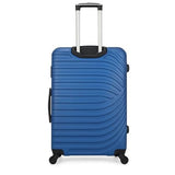 World Traveler VentureX Medium Checked Luggage, Hardshell Suitcase With Spinner Wheels - Dejuno Blue