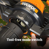 WORX Cordless Leaf Blower, 3 in 1 Blowers for Lawn Care with Leaf Vacuum & Leaf Mulcher, Electric Blower with Brushless Motor & 2 Speed Control, 2 × 4.0 Ah Batteries & Charger Included, WG583