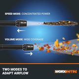 WORX Nitro WG572 80V Cordless Leaf Blower, Backpack Blower with 800CFM & 150MPH, Electric Blower for Lawn Care with Brushless Motor & Variable Air Control, 4 Batteries & Basecamp Charger Included