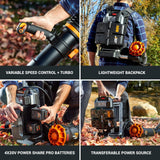 WORX Nitro WG572 80V Cordless Leaf Blower, Backpack Blower with 800CFM & 150MPH, Electric Blower for Lawn Care with Brushless Motor & Variable Air Control, 4 Batteries & Basecamp Charger Included