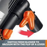 WORX Trivac 3 in 1 Electric Leaf Blower for Lawn Care, Leaf Vacuum with 350 CFM & 210 MPH, Leaf Mulcher with Metal Impeller, WG505
