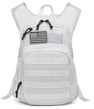 wotony Hydration Backpack with Water Bladder for Hiking Tactical Hydration Pack for Men Women Molle Water Backpack for Hiking (White, 2L - Bladder)