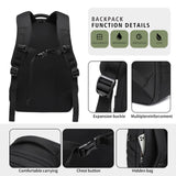 Wotony Military tactical backpack, backpack for men black small tactical assault bag (Black, 18.5 inch)