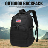 Wotony Military tactical backpack, backpack for men black small tactical assault bag (Black, 18.5 inch)