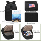 Wotony Military tactical backpack, backpack for men black small tactical assault bag (Black, 18.5 inch)