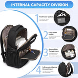 Wotony Military tactical backpack Laser - Cut MOLLE Webbing, backpack for men black small tactical assault bag (Black, 18.5 inch)
