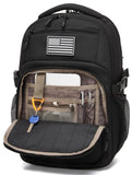 Wotony Military tactical backpack Laser - Cut MOLLE Webbing, backpack for men black small tactical assault bag (Black, 18.5 inch)