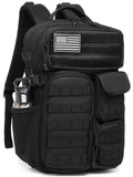 Wotony Tactical Backpack - Military waterproof backpack with multiple pockets and tactical gear for the outdoors (Black, 25L)