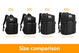 Wotony Tactical Backpack - Military waterproof backpack with multiple pockets and tactical gear for the outdoors (Black, 25L)