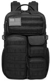 Wotony Tactical Backpack - Military waterproof backpack with multiple pockets and tactical gear for the outdoors (Black, 25L)