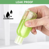 Wowang Travel Bottles for Toiletries 5 Pack 2oz TSA Approved Squeezable Travel Size Containers Leak - proof Shampoo and Conditioner Bottles Refillable Plastic Squeeze Bottle(Clear)