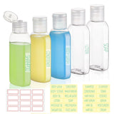 Wowang Travel Bottles for Toiletries 5 Pack 2oz TSA Approved Squeezable Travel Size Containers Leak - proof Shampoo and Conditioner Bottles Refillable Plastic Squeeze Bottle(Clear)