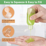 Wowang Travel Bottles for Toiletries 5 Pack 2oz TSA Approved Squeezable Travel Size Containers Leak - proof Shampoo and Conditioner Bottles Refillable Plastic Squeeze Bottle(Clear)