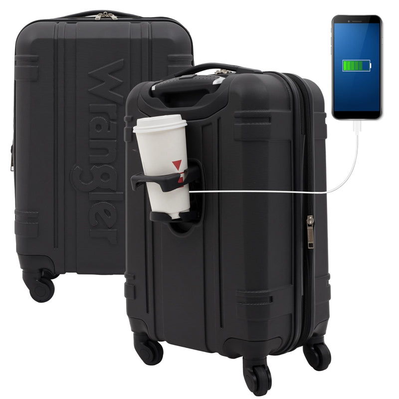 Wrangler 20" Astral Hardside Carry - On Luggage, Black