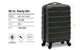 Wrangler 22" Hardside Spinner Carry - On Luggage, Deep Depth