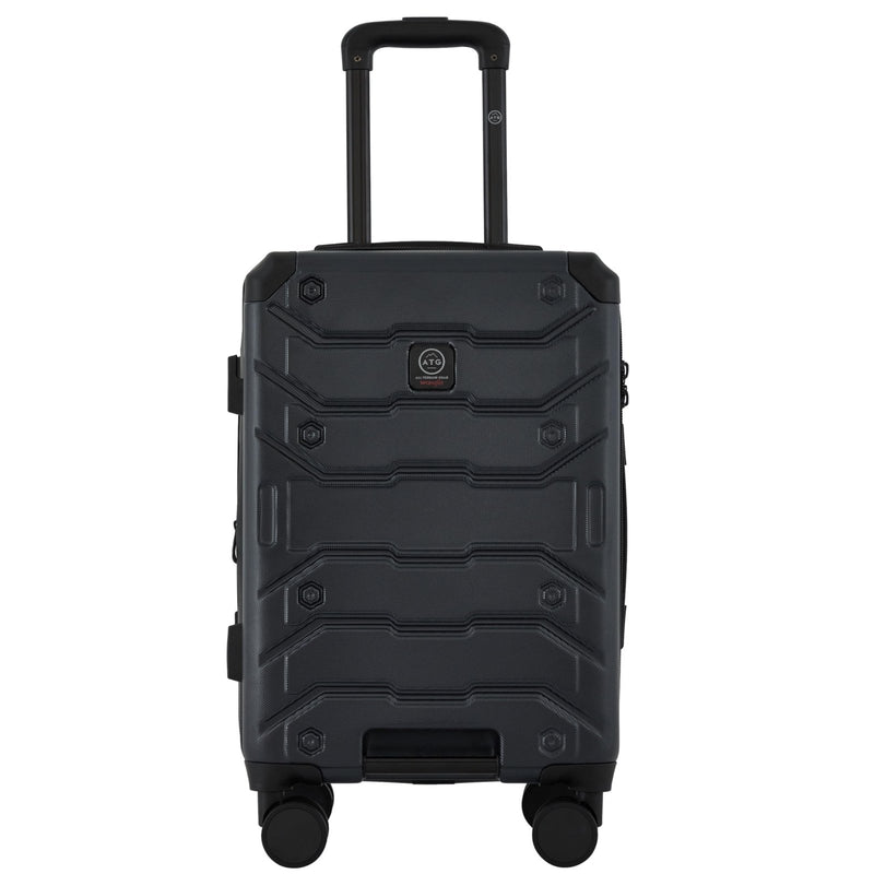 Wrangler ATG Trailway Expandable Hardside Luggage, Jet Black, 22" Carry - On