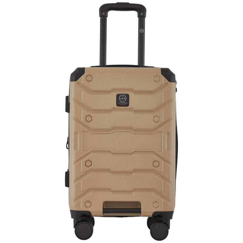 Wrangler ATG Trailway Expandable Hardside Luggage, Tannin, 22" Carry - On
