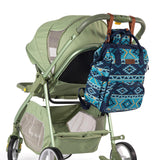 Wrangler Aztec Backpack Organized Daypack Travel Baby Bag with Stroller Strap and Side Bottle Pockets WG2204 - 9110NY