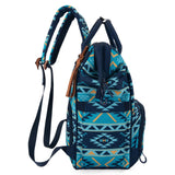 Wrangler Aztec Backpack Organized Daypack Travel Baby Bag with Stroller Strap and Side Bottle Pockets WG2204 - 9110NY